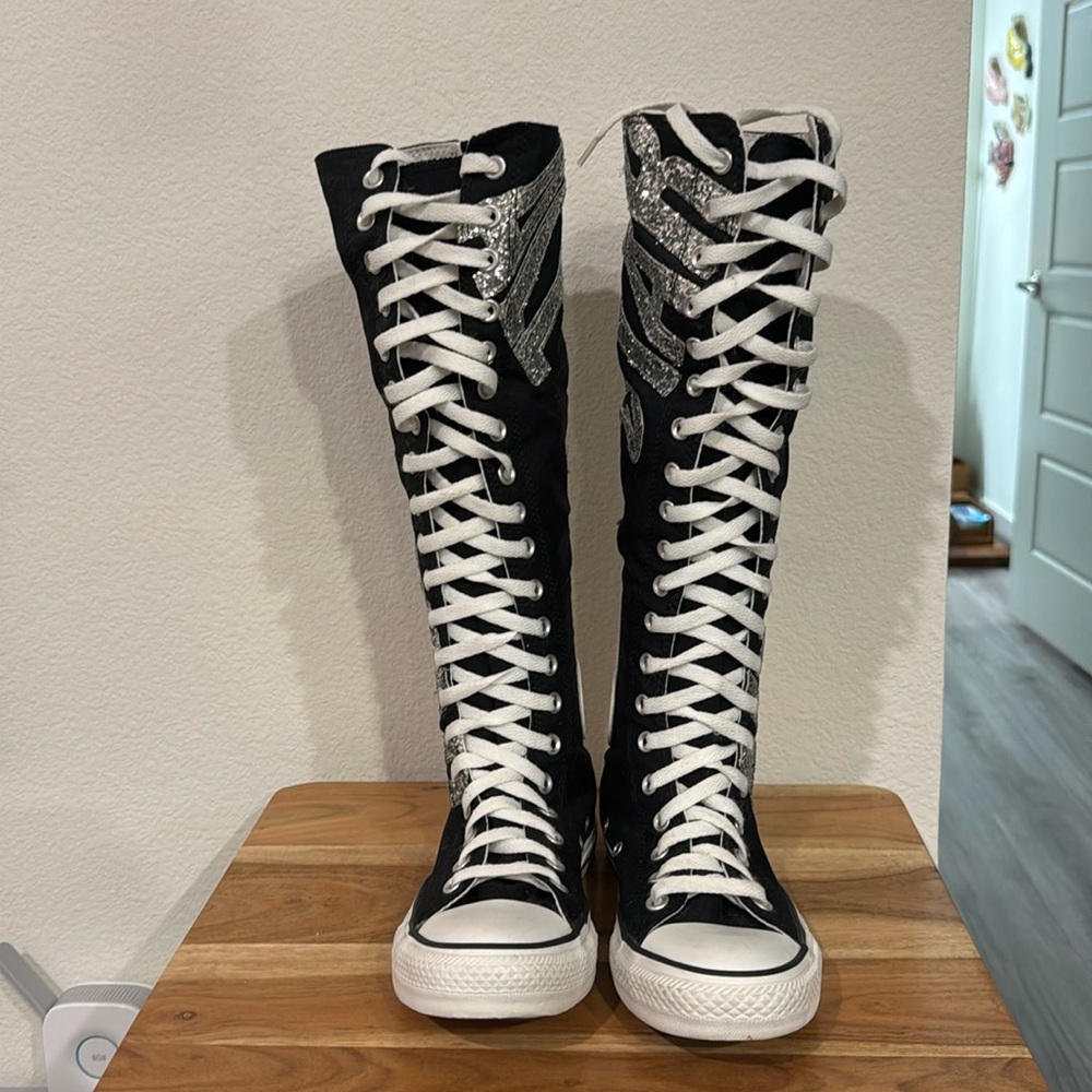 FIRM - Converse All Star Glitter Chuck Taylor Tall Knee High Sneakers